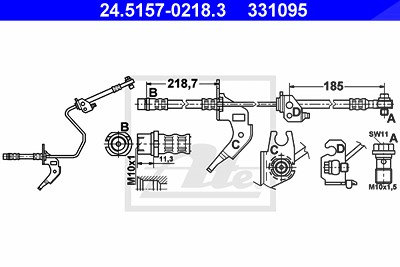 Ate Bremsschlauch [Hersteller-Nr. 24.5157-0218.3] für Opel von ATE