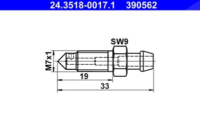 Ate Entlüfterschraube/-ventil [Hersteller-Nr. 24.3518-0017.1] von ATE