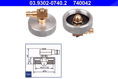 Ate Entlüfterstutzen [Hersteller-Nr. 03.9302-0740.2] von ATE