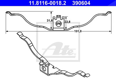 Ate Feder, Bremssattel [Hersteller-Nr. 11.8116-0018.2] für Audi von ATE