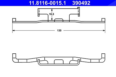 Ate Feder, Bremssattel [Hersteller-Nr. 11.8116-0015.1] für BMW von ATE