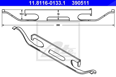 Ate Feder, Bremssattel [Hersteller-Nr. 11.8116-0133.1] für BMW, Mercedes-Benz, Volvo von ATE