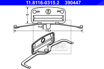 Ate Feder, Bremssattel [Hersteller-Nr. 11.8116-0315.2] für BMW von ATE