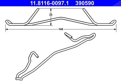 Ate Feder, Bremssattel [Hersteller-Nr. 11.8116-0097.1] für Chevrolet, Gm Korea, Opel von ATE
