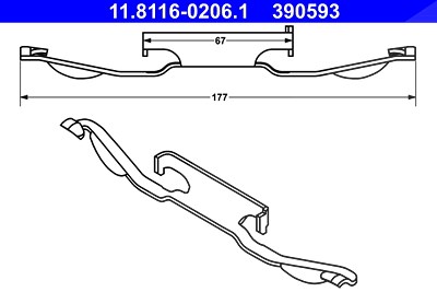 Ate Feder, Bremssattel [Hersteller-Nr. 11.8116-0206.1] für BMW, Ford, Jaguar, Land Rover, Volvo von ATE