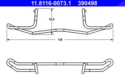 Ate Feder, Bremssattel [Hersteller-Nr. 11.8116-0073.1] für Citroën, Fiat, Ford, Jaguar, Lancia, Peugeot, Saab, Volvo von ATE