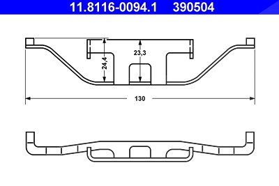 Ate Feder, Bremssattel [Hersteller-Nr. 11.8116-0094.1] für BMW von ATE