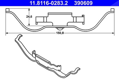 Ate Feder, Bremssattel [Hersteller-Nr. 11.8116-0283.2] für Land Rover von ATE