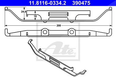 Ate Feder, Bremssattel [Hersteller-Nr. 11.8116-0334.2] für BMW von ATE