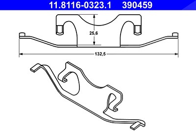 Ate Feder, Bremssattel [Hersteller-Nr. 11.8116-0323.1] für Mercedes-Benz von ATE