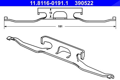 Ate Feder, Bremssattel [Hersteller-Nr. 11.8116-0191.1] für Mercedes-Benz, VW von ATE