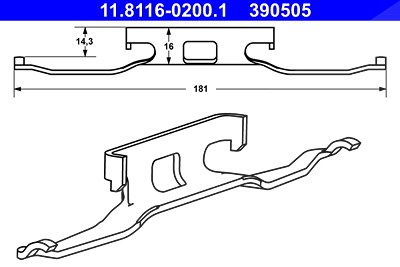 Ate Feder, Bremssattel [Hersteller-Nr. 11.8116-0200.1] für Mercedes-Benz, VW von ATE