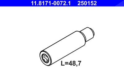 Ate Führungsbolzen, Bremssattel [Hersteller-Nr. 11.8171-0072.1] für Mercedes-Benz von ATE