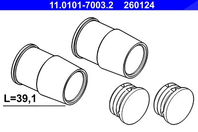 Ate Führungshülsensatz, Bremssattel [Hersteller-Nr. 11.0101-7003.2] für BMW, Polestar, Volvo, Mercedes-Benz von ATE