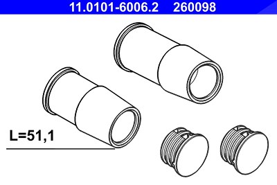 Ate Führungshülsensatz, Bremssattel [Hersteller-Nr. 11.0101-6006.2] für BMW, Volvo von ATE