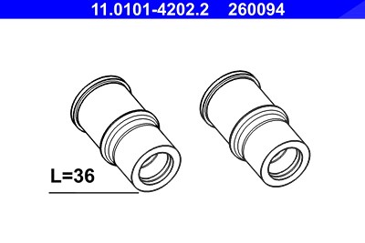 Ate Führungshülsensatz, Bremssattel [Hersteller-Nr. 11.0101-4202.2] für Mercedes-Benz von ATE