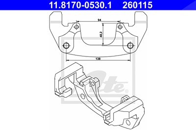 Ate Halter, Bremssattel [Hersteller-Nr. 11.8170-0530.1] für BMW von ATE