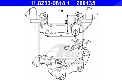 Ate Halter, Bremssattel [Hersteller-Nr. 11.0230-0818.1] für Ford, Volvo von ATE