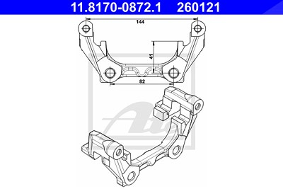 Ate Halter, Bremssattel [Hersteller-Nr. 11.8170-0872.1] für Renault von ATE