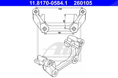 Ate Halter, Bremssattel [Hersteller-Nr. 11.8170-0584.1] für Mini von ATE