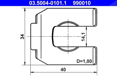 Ate Halter, Bremsschlauch [Hersteller-Nr. 03.5004-0101.1] von ATE