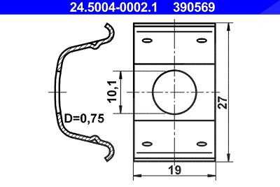 Ate Halter, Bremsschlauch [Hersteller-Nr. 24.5004-0002.1] von ATE