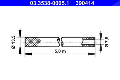 Ate Kunststoff Schlauch 5000 mm [Hersteller-Nr. 03.3538-0005.1] von ATE