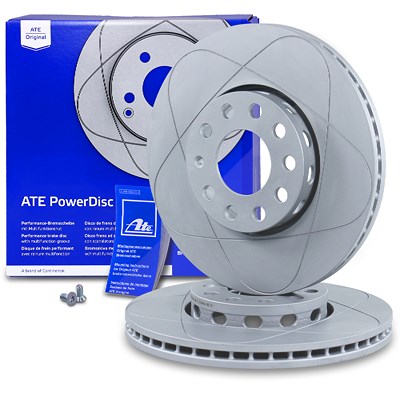 Ate POWERDISC Bremsscheibe belüftet vorne [Hersteller-Nr. 24.0325-0105.1] für Audi, Seat, Skoda von ATE