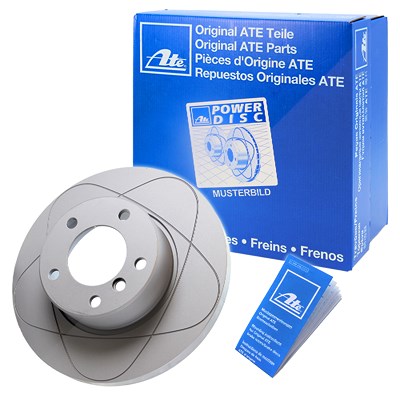 Ate Power Disc Bremsscheibe Hinterachse Voll [Hersteller-Nr. 24.0312-0166.1] für Audi, Seat von ATE