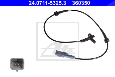 Ate Sensor, Raddrehzahl [Hersteller-Nr. 24.0711-5325.3] für Citroën, Ds, Peugeot von ATE