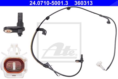 Ate Sensor, Raddrehzahl [Hersteller-Nr. 24.0710-5001.3] für Daihatsu, Toyota von ATE