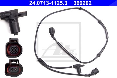 Ate Sensor, Raddrehzahl [Hersteller-Nr. 24.0713-1125.3] für Ford, Seat, VW von ATE