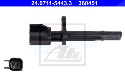 Ate Sensor, Raddrehzahl [Hersteller-Nr. 24.0711-5443.3] für Volvo von ATE