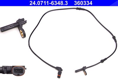 Ate Sensor, Raddrehzahl [Hersteller-Nr. 24.0711-6348.3] für Mercedes-Benz von ATE