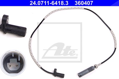 Ate Sensor, Raddrehzahl [Hersteller-Nr. 24.0711-6418.3] für BMW von ATE