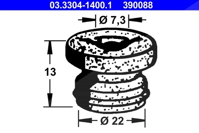 Ate Stopfen, Bremsflüssigkeitsbehälter [Hersteller-Nr. 03.3304-1400.1] für Opel von ATE
