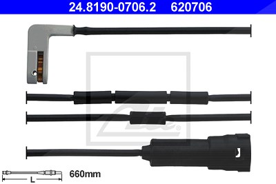 Ate Verschleisswarnkontakt Vorderachse [Hersteller-Nr. 24.8190-0706.2] für Opel von ATE