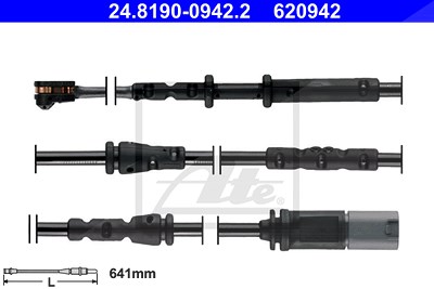 Ate Verschleisswarnkontakt hinten [Hersteller-Nr. 24.8190-0942.2] für BMW, Mini von ATE