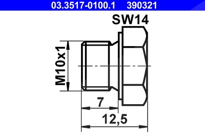 Ate Verschlußschraube [Hersteller-Nr. 03.3517-0100.1] von ATE