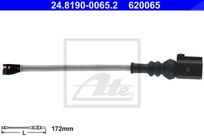 Ate Warnkontakt, Bremsbelagverschleiß [Hersteller-Nr. 24.8190-0065.2] für Seat, Audi, Cupra, VW, Skoda von ATE