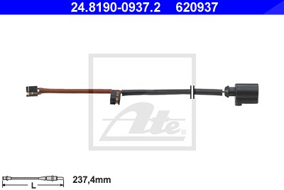 Ate Warnkontakt, Bremsbelagverschleiß [Hersteller-Nr. 24.8190-0937.2] für Audi, Porsche von ATE