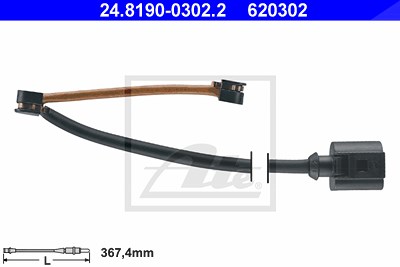 Ate Warnkontakt, Bremsbelagverschleiß [Hersteller-Nr. 24.8190-0302.2] für Audi, Cupra, Seat von ATE