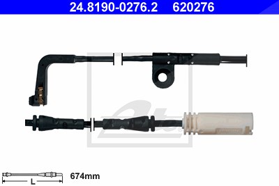 Ate Warnkontakt, Bremsbelagverschleiß [Hersteller-Nr. 24.8190-0276.2] für BMW von ATE