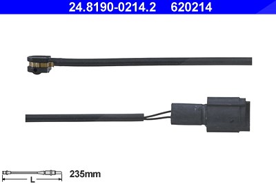 Ate Warnkontakt, Bremsbelagverschleiß [Hersteller-Nr. 24.8190-0214.2] für BMW von ATE