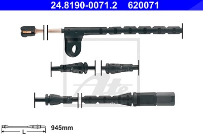 Ate Warnkontakt, Bremsbelagverschleiß [Hersteller-Nr. 24.8190-0071.2] für BMW von ATE