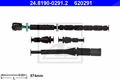 Ate Warnkontakt, Bremsbelagverschleiß [Hersteller-Nr. 24.8190-0291.2] für BMW von ATE