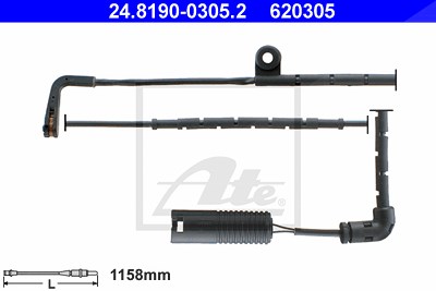 Ate Warnkontakt, Bremsbelagverschleiß [Hersteller-Nr. 24.8190-0305.2] für Land Rover von ATE