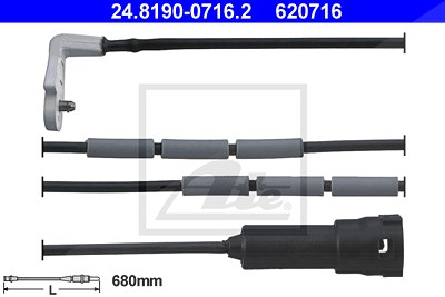 Ate Warnkontakt, Bremsbelagverschleiß [Hersteller-Nr. 24.8190-0716.2] für Opel, Vauxhall von ATE