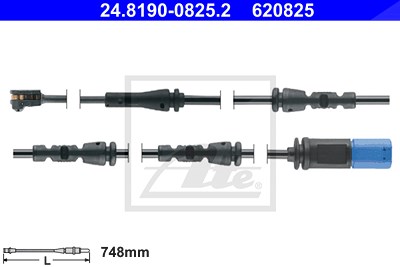 Ate Warnkontakt, Bremsbelagverschleiß [Hersteller-Nr. 24.8190-0825.2] für BMW von ATE