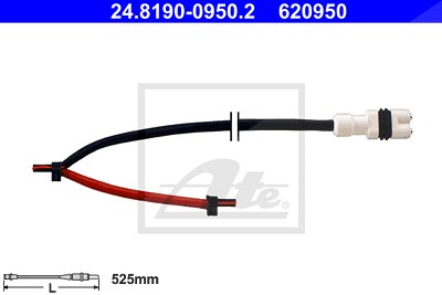 Ate Warnkontakt, Bremsbelagverschleiß [Hersteller-Nr. 24.8190-0950.2] für Porsche von ATE